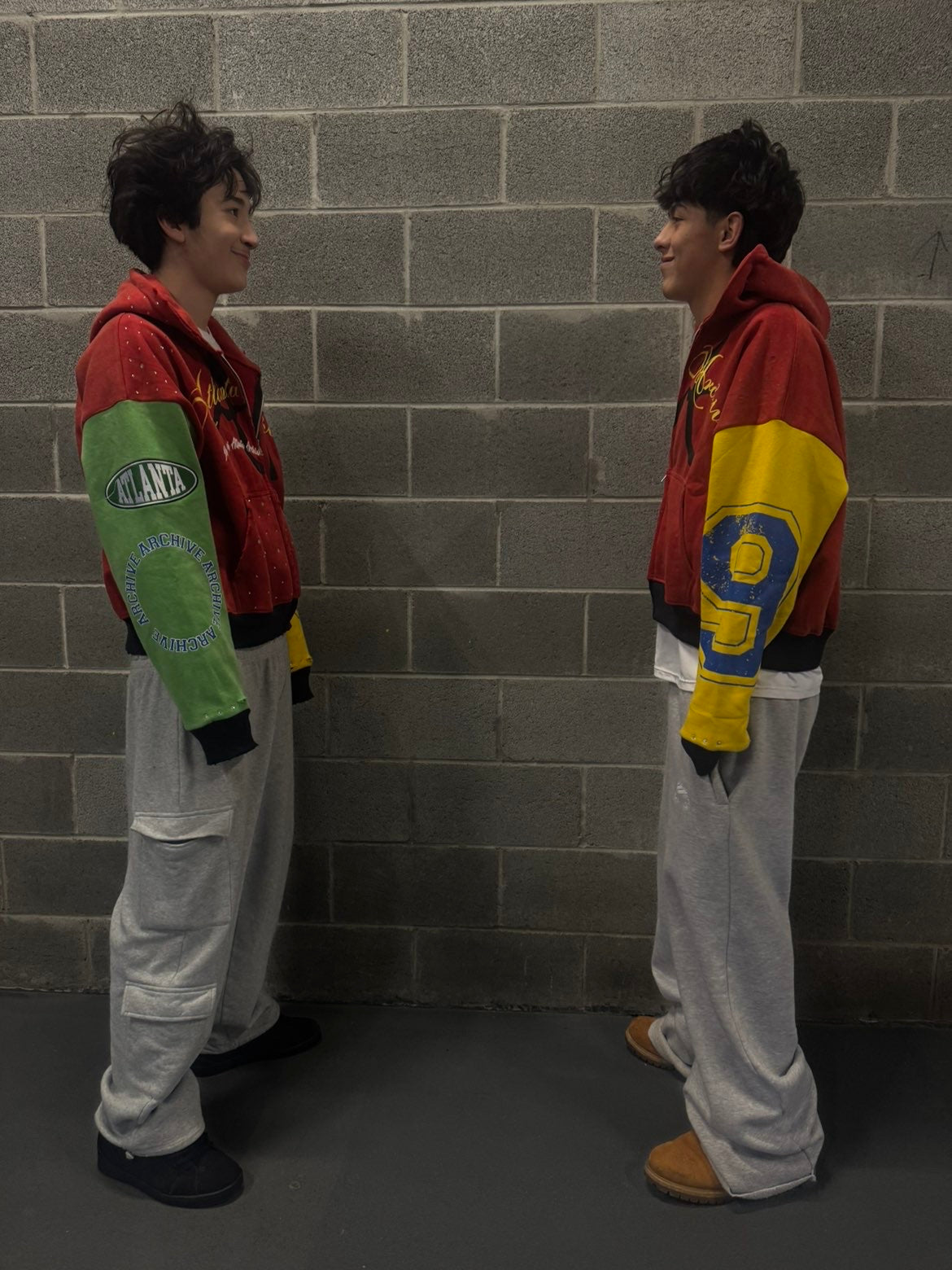 “COLOR BLOCK” zip ups